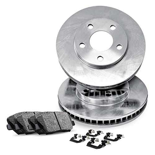 Image of R1 Concepts Front Brake Kit Fits 2016-2022 Mazda CX-5| Ceramic Pads, Blank Rotors| Hardware| 11.7 inch Front