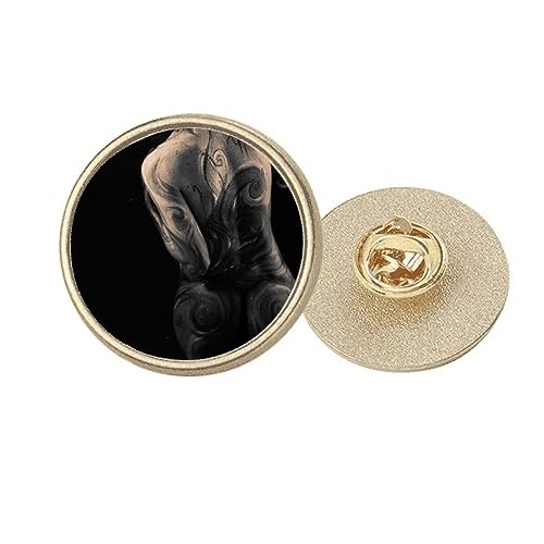 Broche ronde en métal doré pour tatouage du corps taille M