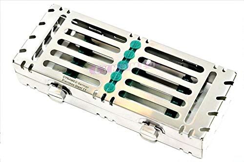 Detachable Sterilization Cassette with Buttons Green German Autoclavable 5 Slot Cynamed