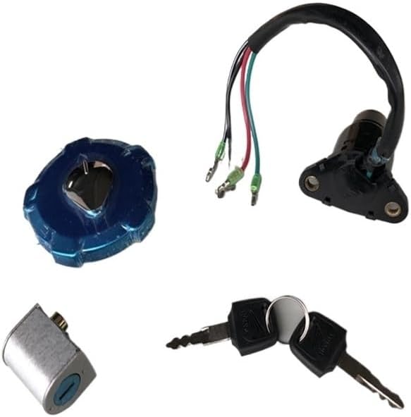 Motorcycle Ignition Switch Lock Fuel Tank Cap Cover Lock Set For WH125-3 CG125 35010-KCS-V70