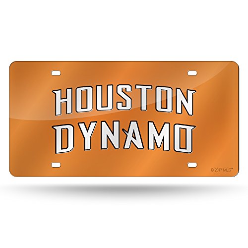 Rico Industries MLS Houston Dynamo Laser Inlaid Metal License Plate Tag