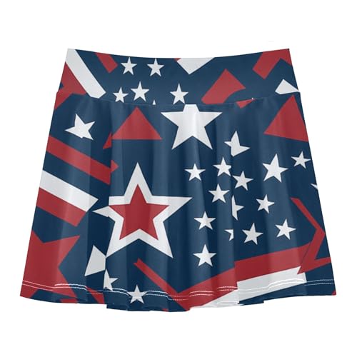 Girls Athletic Skorts with Built-in Shorts Flowy Scort Skirt Little Girl Pleated Skirt for Kids with Pockets