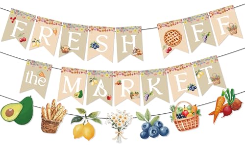 Fresh Off The Market Bridal Shower - Farmers Market Decor Bridal Shower Decor Fresh Off The Market Banner Bachelorette Party Decorations