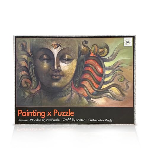 Image of Adiyogi(आदियोगी) Shiva, 500 Pieces Premium Wooden Jigsaw Puzzle for Adults and Kids 12+ Years | Indian Artwork Puzzle with Unique Cuts for Gifting on New Year | Puzzle for Kids & Adults