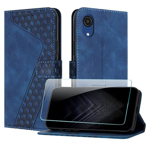 JayModCase Coque pour Samsung Galaxy A03 Core, Cuir Pochette de Portefeuille avec Film de Protection d'écran [Support] [Magnétique] Emplacements Cartes pour...