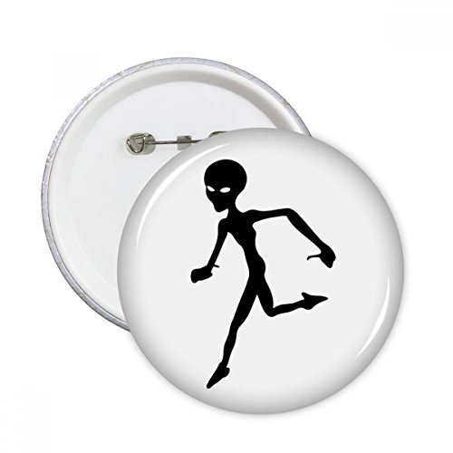 Badge Alien de l'Espace en Lot de 5 Broches Rondes XXL pour Personnaliser vos Vêtements