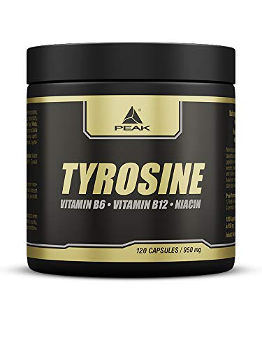 PEAK Tyrosin - 120 Kapseln I Aminosäure I Schilddrüsen - Stoffwechsel I Vitamin B Complex I Training I Diät I Regulierung Hormonsystem I Immunsystem