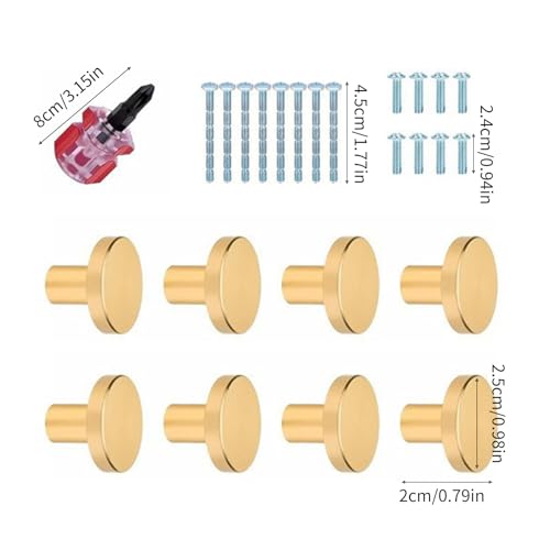 Boutons d'armoire en laiton brossé de qualité supérieure pour cuisine chic