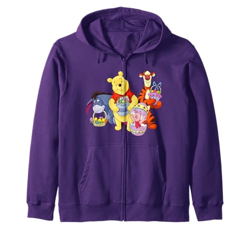 Winnie l'Ourson Sweat Capuche Disney Veste Zippée Chaude Contre le Vent Frais