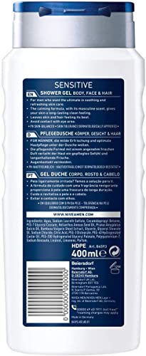 NIVEA-MEN-Sensitive-Shower-Gel-Pack-of-6-6-x-400ml-Alcohol-Free-Sensitive-Skin-Shower-Gel-Gentle-Shower-Gel-for-Men-Shower-Gel-for-Irritated-Skin