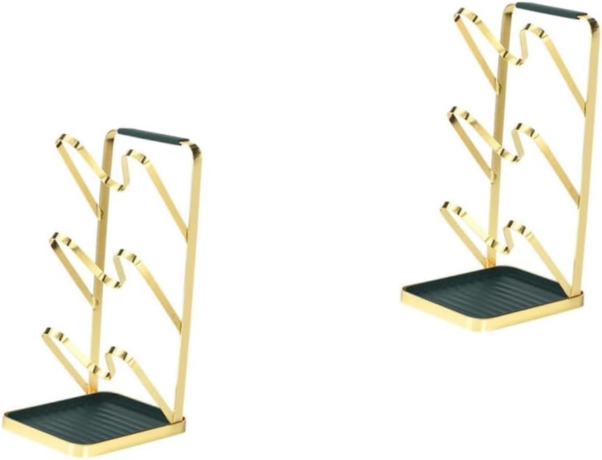 FRCOLOR 2 pcs Multi Pot Lid Organizer Sturdy Kitchen Storage Rack for Efficient Home Organization Holds Lids Durable Design for Countertop Cabinet Use Modern Style for Neat Arrangement