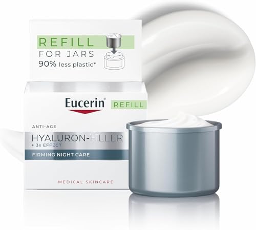 Eucerin Hyaluron-Filler Recarga para Crema de Noche (50 ml), crema antiedad con Ácido Hialurónico para regenerar la piel por la noche, acción antiarrugas y antioxidante, para todo tipo de piel