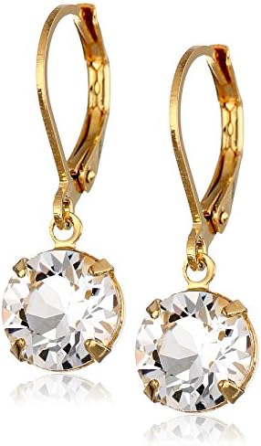 1928 Jewelry 14k Gold-Dipped Dangle Drop Earrings with Swarovski Crystals
