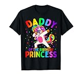 Mens Daddy of the Birthday Princess Girl Dabbing Unicorn Dad T-Shirt
