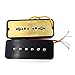 P90 Soapbar Single Coil Pickups Neck Bridge Set for SG/LP Electric Guitar Parts, Black