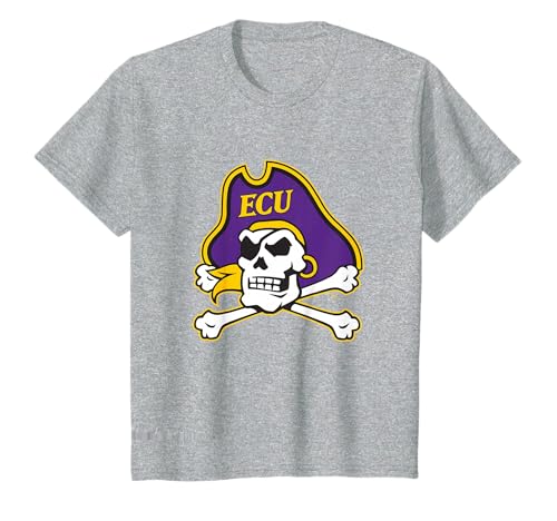 Kids East Carolina Pirates Icon Officially Licensed Youth Gray T-Shirt