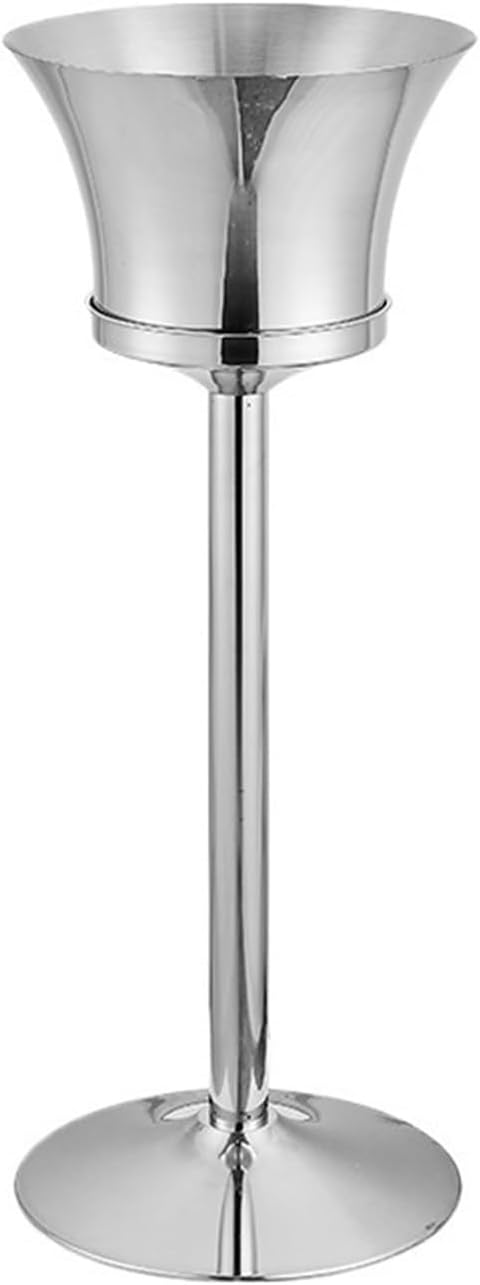 Ice Bucket Luxury Ice Bucket Floor-standing Wine For Cocktail Bar, Parties, Chilling, Champagne Beverage Ice Tub(Silver)