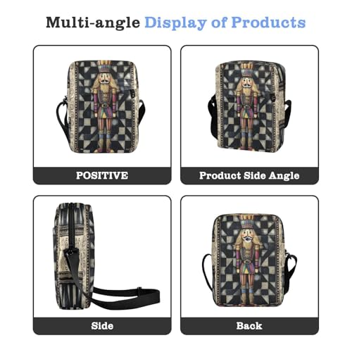 Crossbody Bag Christmas Nutcracker Messenger Bag for Women Men Purse Shoulder Bag Satchel Bag with Adjustable Strap 214B85784