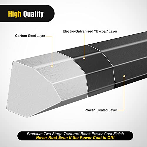 Image of Nilight Running Boards for 2015-2026 Ford F150 Bushi 3.6 Inch Drop Side Steps Bolt-on Black Powder Coated