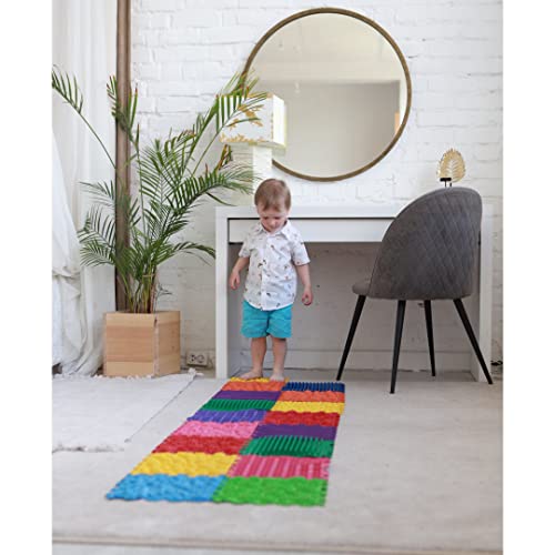 Funny-Steps Orthopädische Sensorische Boden spielmatten für Kinder Puzzle Mix 10-TLG Prävention von Plattfüßen