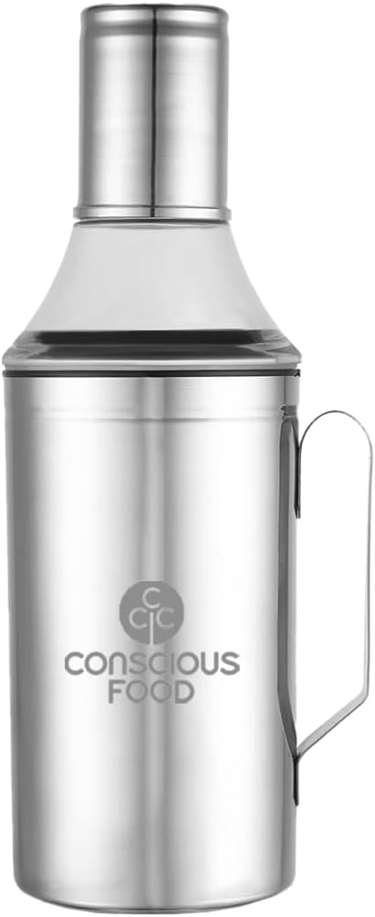 Conscious Food Stainless Steel Oil Dispenser, 1 Litres