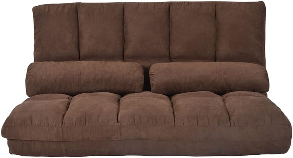 Sofa Bed Chaise Lounge Sofa Floor Couch Living Room Furniture Adjustable Sofa with Two Pillows