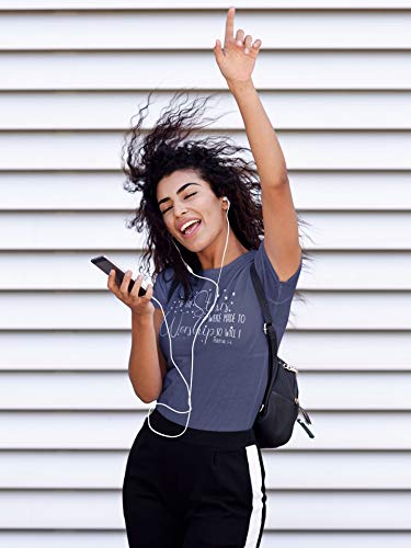 Faith T-Shirts | Christian T-Shirts| Casual Short Sleeve Graphic Tops (Blue_Stars Meant To Worship, Large) #TOP2