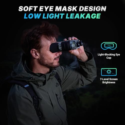 Image of Night Vision Goggles, 4K Night Vision Binoculars for Adults 36MP, 1300FT Range, 8X Digital Zoom, Built-in Flashlight & Compass, 5000mAh Rechargeable Battery for Camping & Security, Gift for Men