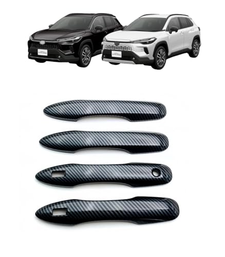 Rysydant 新型 カローラクロス 2020~2025年 専用 内装 カスタムパーツ ドアハンドル カバー ガーニッシュ ドアパネル ガーニッシュ サイド ガーニッシュ ドアノブカバー プロテクター 爪キズ防止 FOR Corolla Cross 専用