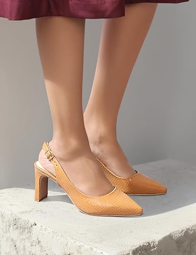 Image of Symbol Premium Women's 'Desk to Dinner' Slingback Pumps (Ortholite Insole|Stylish Heels)