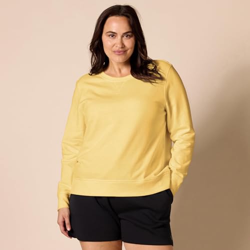 Image of Amazon Essentials Women's Fleece Crewneck Long Sleeve Pullover Sweatshirt (Available in Plus Size)