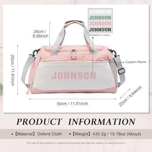 Personalized Duffle Bags for Women - Custom Name Sports Gym Bag with Wet Dry Pockets & Shoe Compartment, Travel Bags for Women Men2