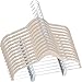 Utopia Home Velvet Skirt Hangers with Clips - 12 Pack - Non Slip Velvet Clothes Hangers with Notches for Pants and Coat - Slim and Heavy Duty with 360 Degrees Swivel Hook - Ivory