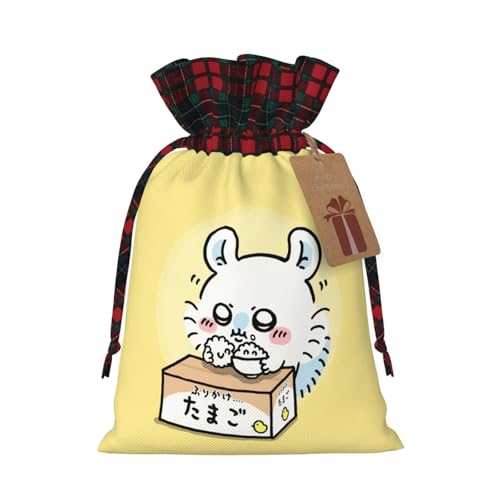 ギフトバッグ ちいかわ モモンガ 巾着袋 ラッピング袋 引きひも袋 軽量 コンパクト 巾着バッグ 収納袋 小物入れ トラベルポーチ ジュエリーポーチ 小物収納 携帯用 大容量 おしゃれ かわいい 人気 誕生日 記念日 プレゼント 21*30cm