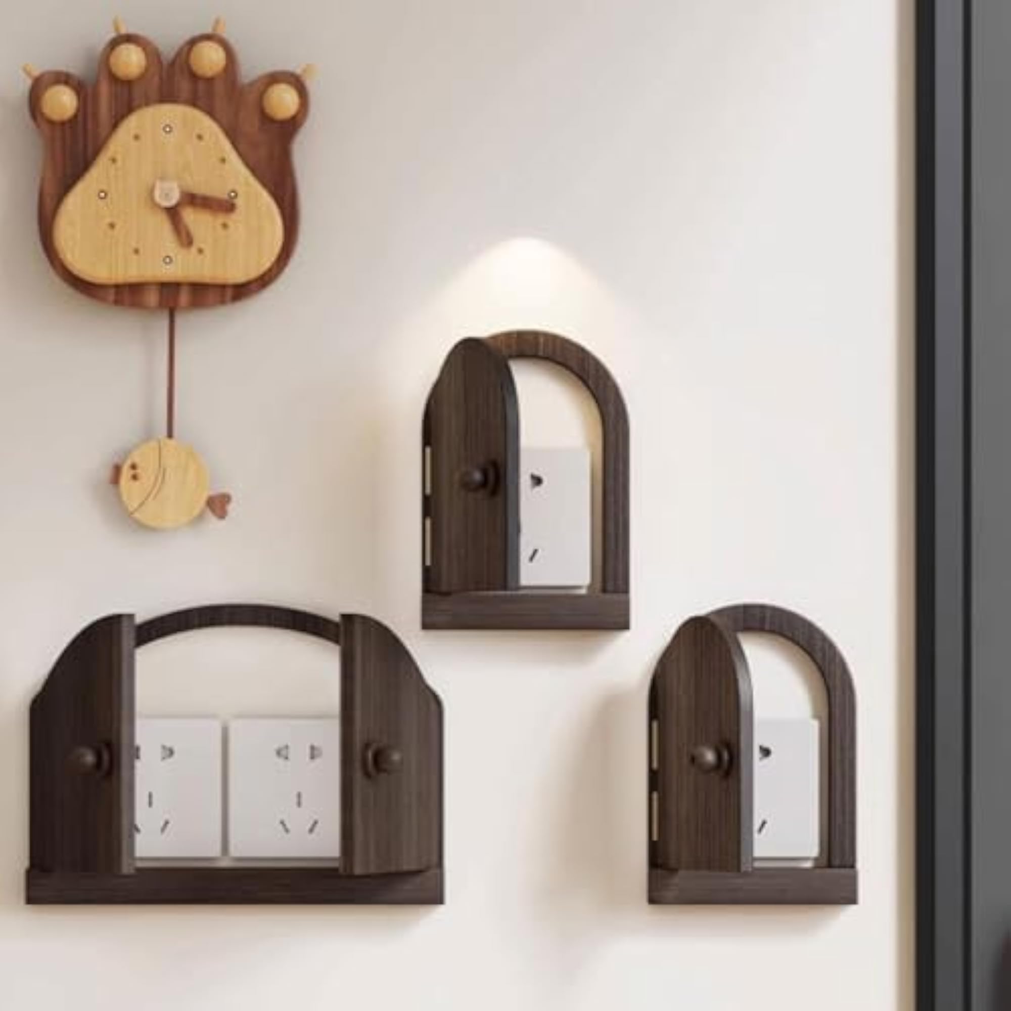 Wood Door Outlet Cover Easy Installation