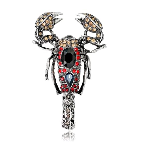 Broche gothique scorpion noir fixation facile sur chapeau et sac femme