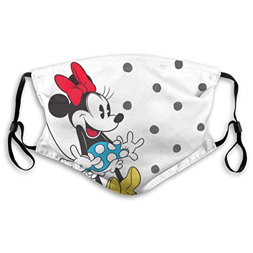 Preisvergleich Produktbild Minnie Mouse Cartoon Erwachsene Verstellbarer Ohrschleifen-Gesichtsschal Anti-Staub mit Filter Wiederverwendbarer Schutz Gesichtsschal Anti-Verschmutzung, Anti-Smog