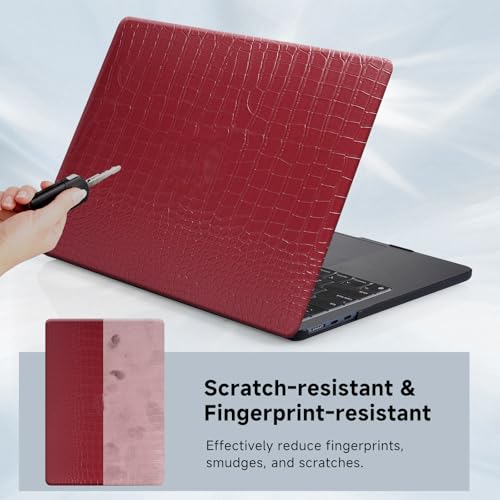 Coque MacBook Neo 13 version 2026 modèle A3404 rouge alligator