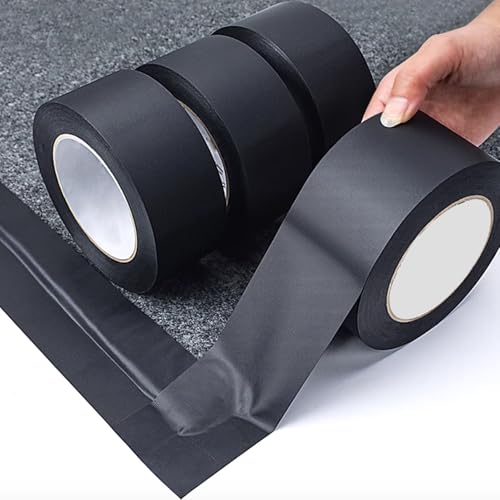 Image of 3-Pack Duct Tape Heavy Duty Black Waterproof, 66 Yards x 1.88 Inch Total Strong Adhesive Duct Tape No Residue Bulk for Home Use, DIY, Projects, Outdoor Repairs Tear by Hand