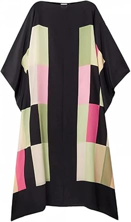 Designer Boat Neck Printed Softy Silk Caftans for Women Occasion Party Wear Black Kaftan Dress, Long Free Size Kaftans, Luxury Kaftan Dress