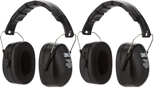 3M Casque Antibruit Pliable 90563E, protection auditive confortable recommandée pour des niveaux de bruit compris entre 94 et 105 dB, noir, 1 pièce