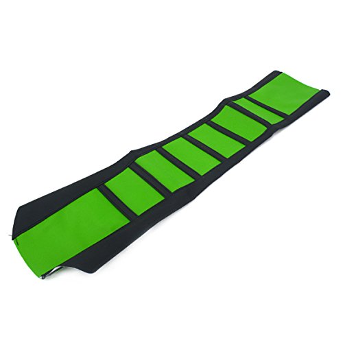 Alamor Universal Soft Gripper Funda De Asiento De Motocicleta Rib Skin Rubber Dirt Bike Enduro-Verde