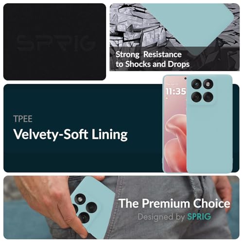 Image of SPRIG Compatible with Motorola Edge 60 Fusion 5G Phone TPEE Cover Premium Back Cover Drop Tested Shock Proof Mobile Case for Men, Women, Boys and Girls with Camera Protection (Ice Blue)