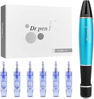 قلم ديرما ألتيما A1 الكهربائي لتدليك الوجه أسود/أزرق 10سم