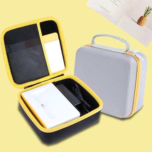 Image of Hard Case Replacement for Kodak Dock Plus 4PASS / Kodak Dock Premium 4x6 Portable Instant Photo Printer (Black + Yellow Case)