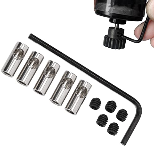 Dilwe RC Motor Shaft Adapter, 3.17mm to 5mm Pinion Reducer Sleeve Adapter Stainless Steel Shaft Adapter Motor Axle Change Over RC Accessories for Converting RC Motor 3650 550 540 Pinion Gears