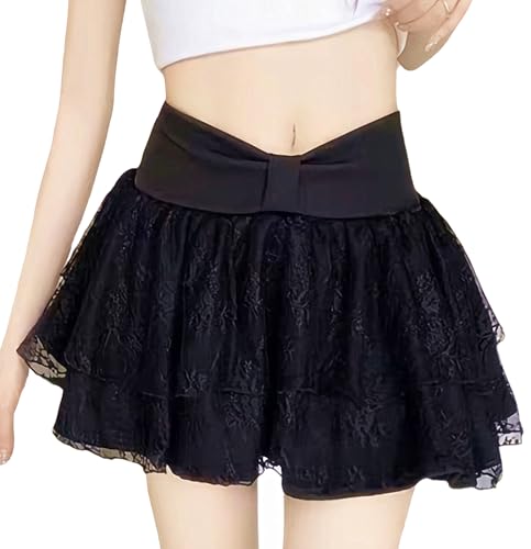 Women Y2k Lolita Bloomers Ruffle Frilly Gothic Shorts Layered Pumpkin Bottoms Party Cosplay Boyshorts Pettipants, Black04, One Size