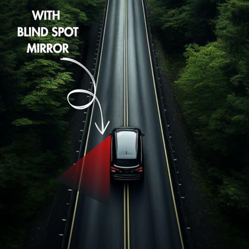 Image of Blind Spot Rear View Mirror, 360 Rotate Round HD Glass Convex, Adjustable Automotive with ABS Protective Shell for Suv Van Universal Cars. (SILVER, PACK OF 4)