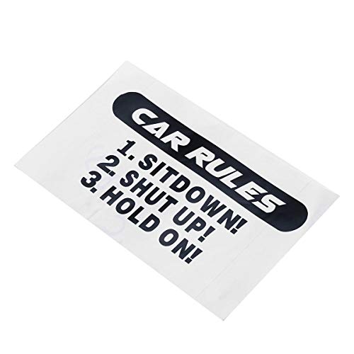 Anddod Car Rules Funny Auto Decal Car Truck Vinyl Body Bumper JDM Racing Windshield Sticker