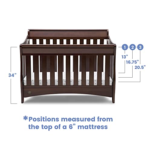 Delta Children Bentley S Series 4-In-1 Convertible Baby Crib, Chocolate #TOP5